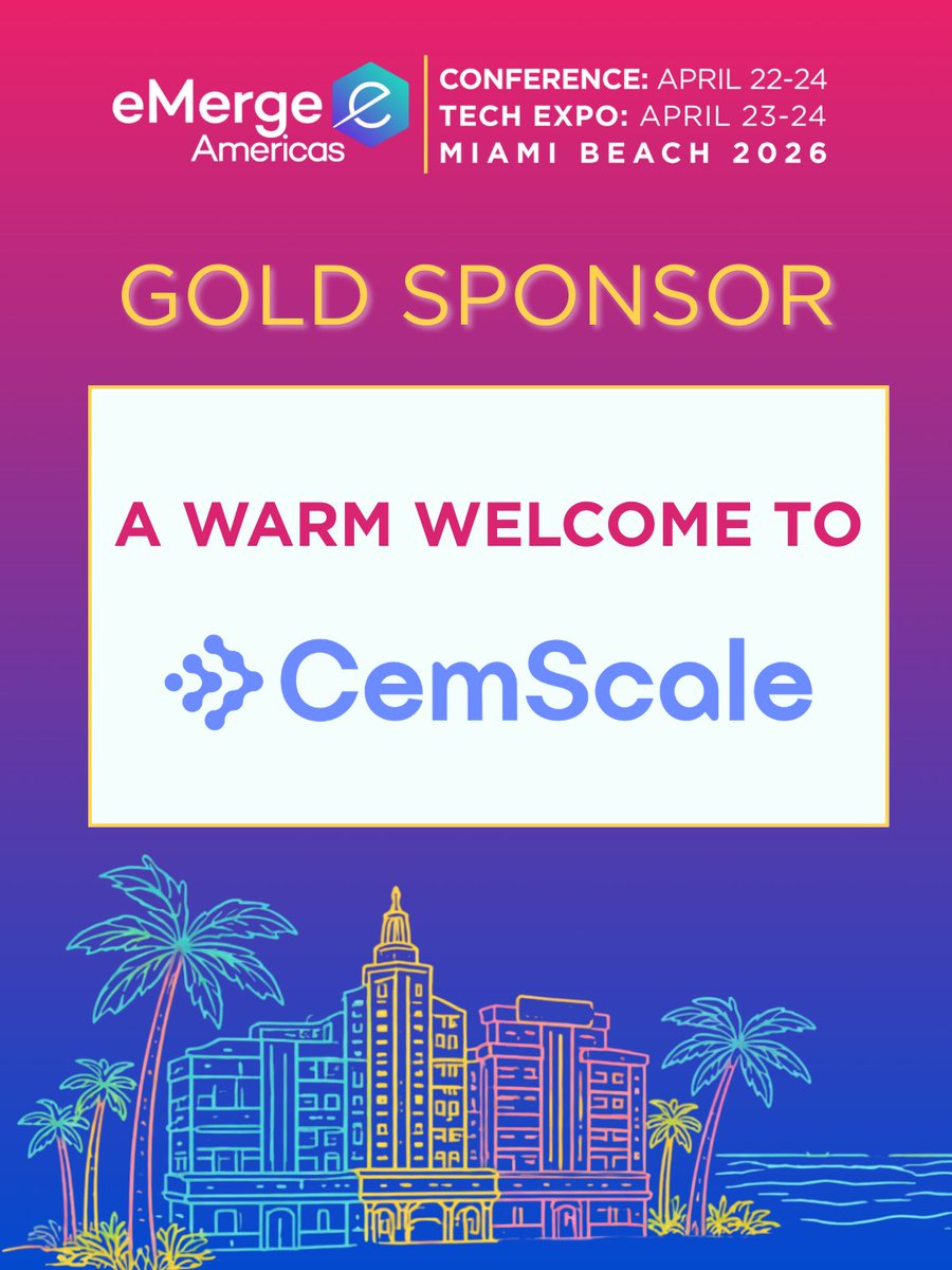 eMergeAmericas's tweet image. We’re excited to welcome @Cemscale as a Gold Sponsor at #eMergeAmericas 2026 🎉 

CEMSCALE is a B2B SaaS customer engagement platform for professional services teams — unifying CRM, #AI-powered communication, #workflow automation, and customer lifecycle management into a single,