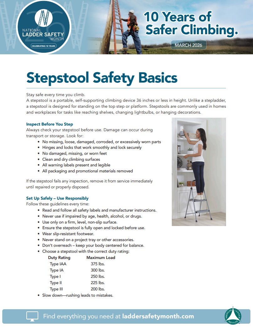 Ladder Safety Month tweet media