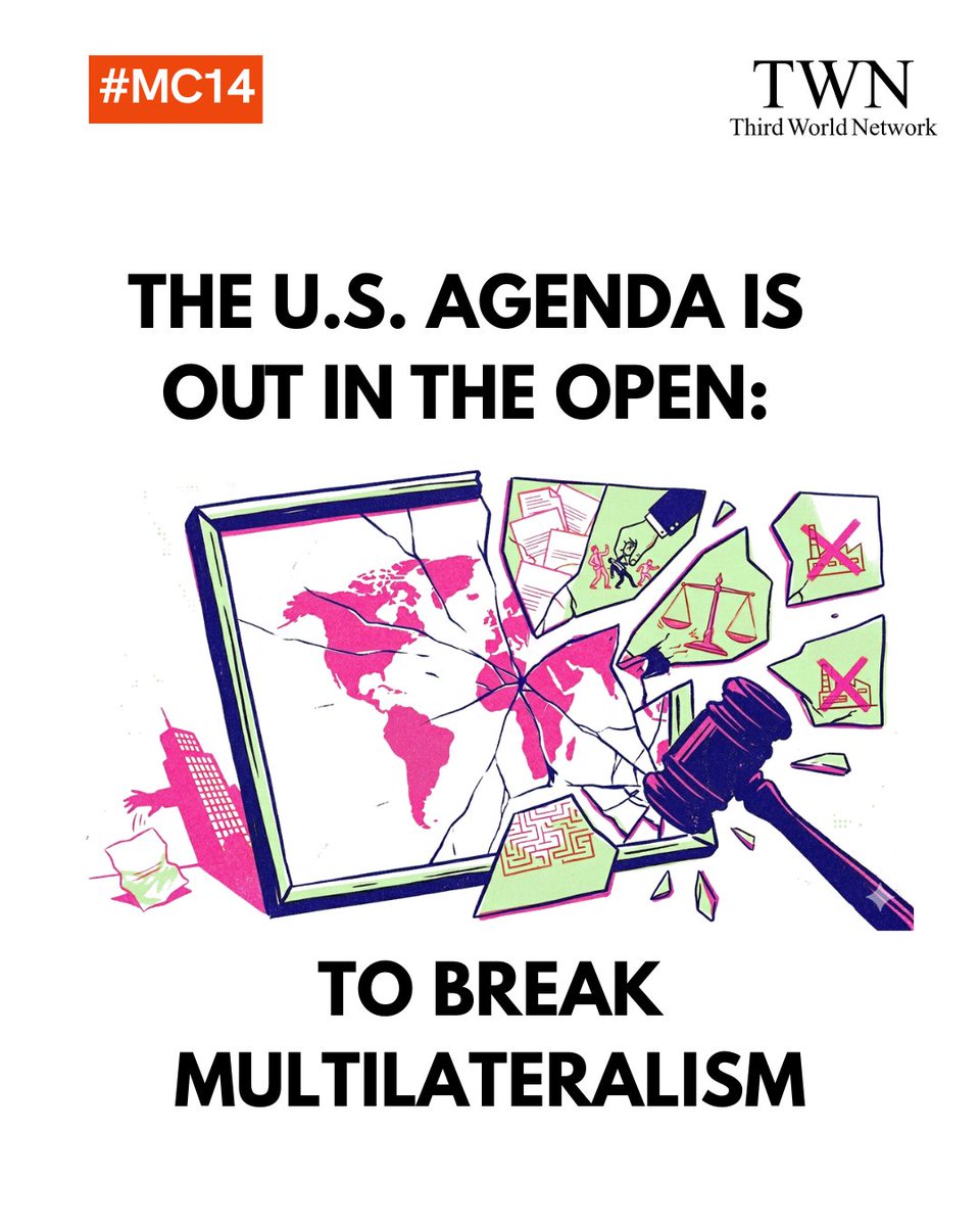 3rdworldnetwork's tweet photo. What is behind the US position at #MC14? A key goal is to end special &amp; differential treatment for developing countries.

“US’s fight is not only against China. It seeks to erase industrialization for developing countries", writes Kinda Mohamadieh.

Read▶️https://t.co/lY3CP7Pwru https://t.co/E2TaEgS0FG