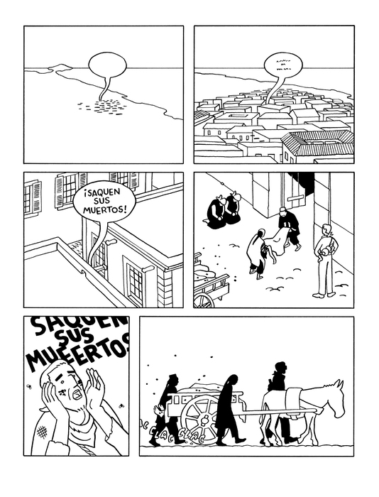 'Saquen sus muertos', de Rayco Pulido. Más páginas de este #Cómic, en Facebook: goo.gl/XOk9DC. Y la reseña, aquí:  wp.me/p3LASg-cNB, de <a href="/Astiberri/">Astiberri Ediciones</a>