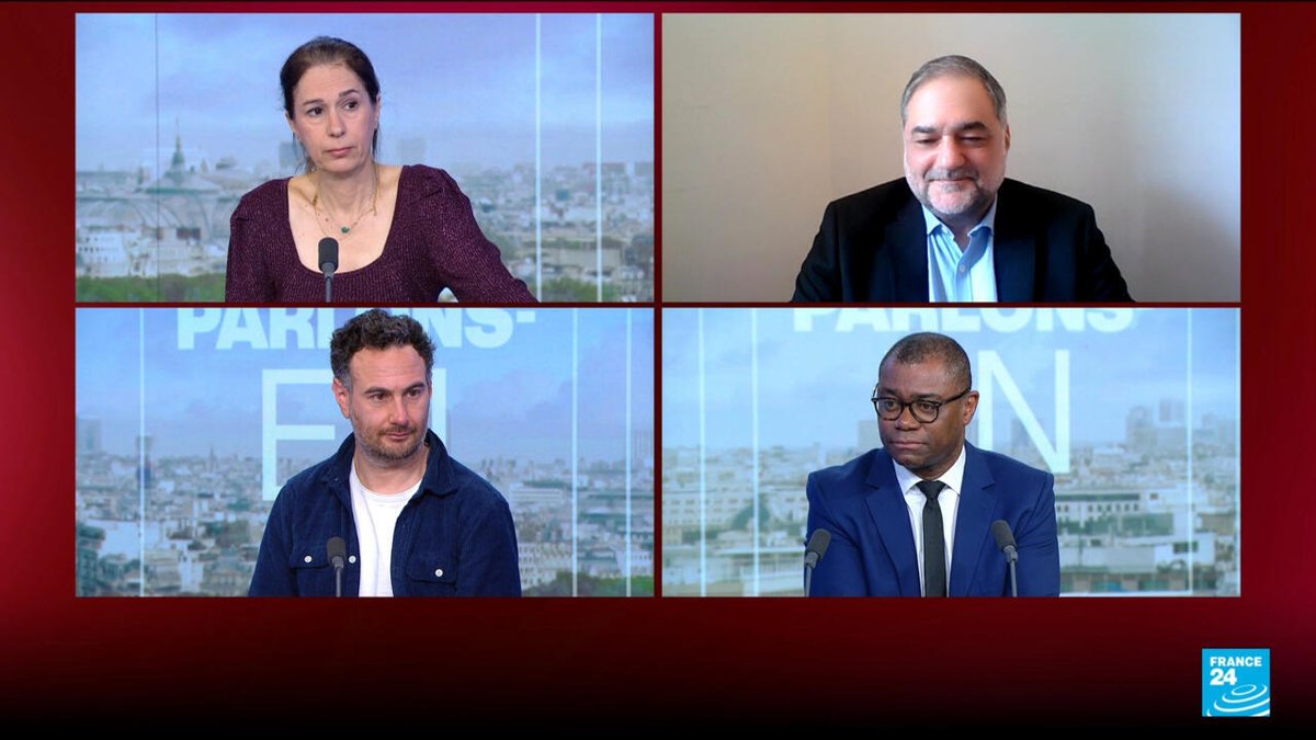 France24_fr's tweet photo. Iran, le piège de la guerre ? Parlons-en avec A. Arefi, R. Bassist, J. Bahout et D. Delos https://t.co/fuJ0nu1Lxt https://t.co/EpIW8us8n8