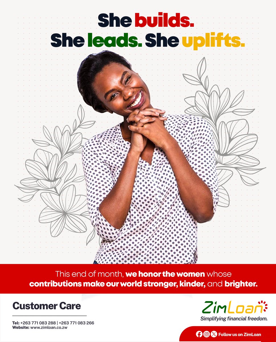 Resilient. Compassionate. Determined. Innovative. Women wear many hats, and they wear them well. Thank you for the work you do—big and small.

#WomenInWork #EndOfMonth #ZimLoan #SheBuilds #ThankYou