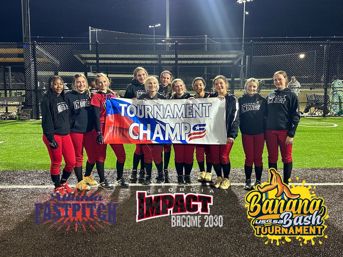 GAImpactBroome's tweet photo. @USSSAFastpitch Banana Bash Tournament Champions. This team played lights out &amp; went undefeated all day, 6-0 ❤️🖤 way to #MakeAnImpact ladies!

@GeorgiaImpactFP https://t.co/brGqpFaz1I