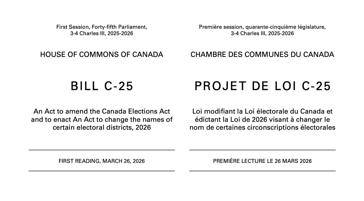 🚨 NOUVELLE LÉGISLATIVE LA PLUS RÉCENTE (Canada – 26 mars 2026) : Le gouvernement fédéral dépose le projet de loi C-25 (Loi sur les élections fortes et libres) qui propose une interdiction totale des dons politiques en cryptomonnaies.

Motif officiel : risques d’interférence
