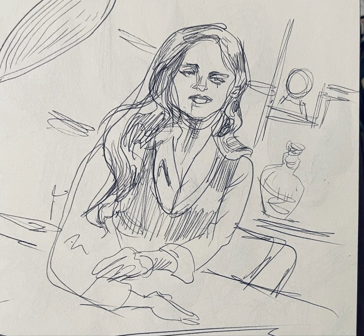 judekill's tweet photo. Sketching while listening to sports podcasts @minakimes 
#sketchingwhilelisteningtosportspodcasts https://t.co/CdG7fQrWAf