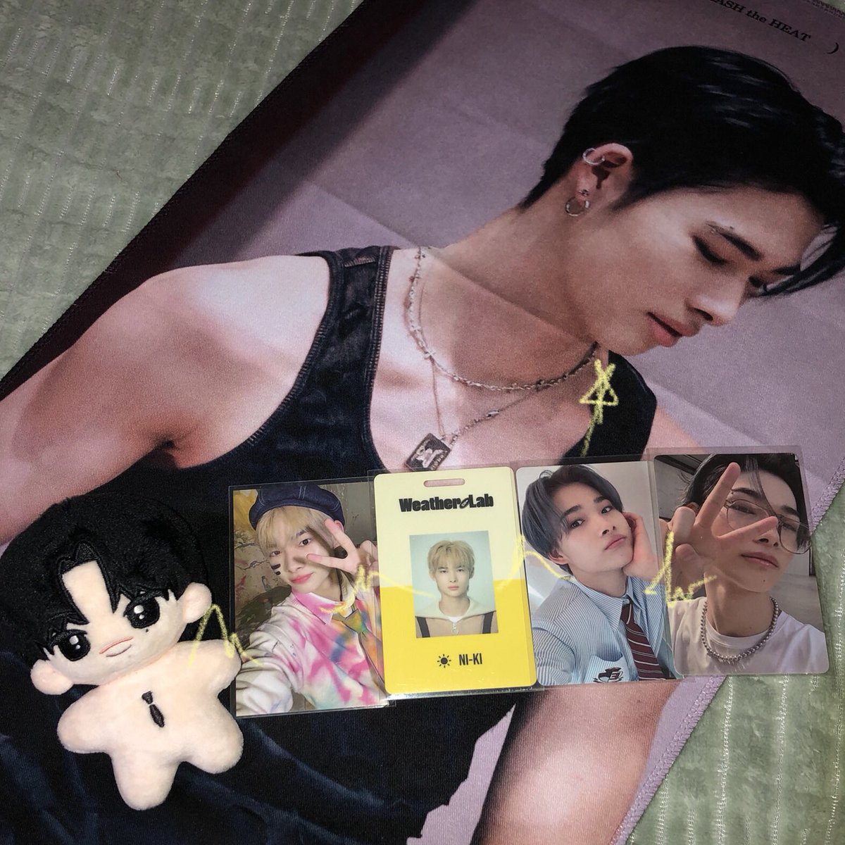 findingwonki's tweet photo. wts lfb ni-ki enhypen photocard cheering kit doll mini qs

- 3,000 all in
- strictly sold as set !
- can send condi 

10cm doll beani ck heat ver 2021 enniv enniversary face paint bonakid weatherlab id hakanai blue r:u romance untold heeseung jungwon jay jake sunghoon sunoo https://t.co/Qg9ErJSp0T