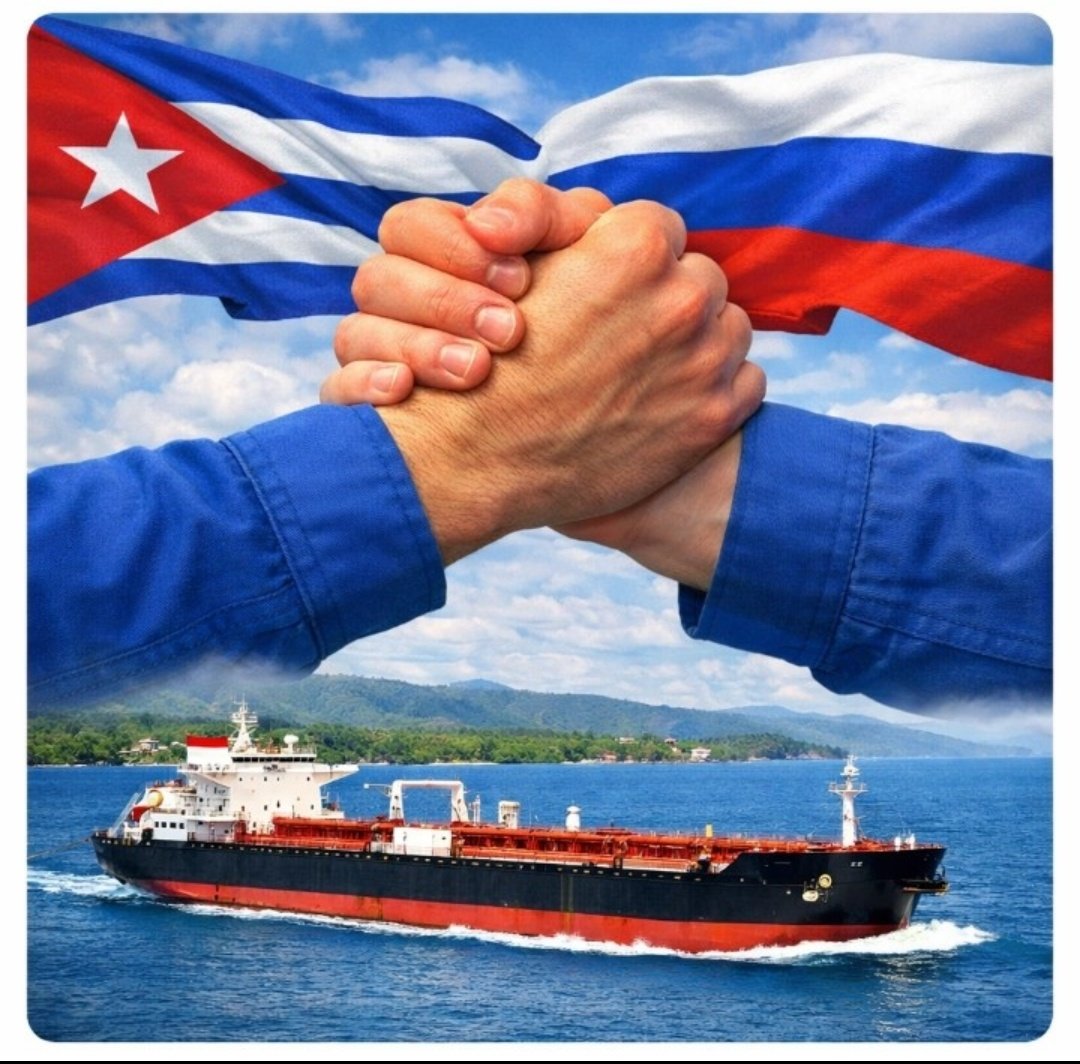 #Cuba tiene derecho a recibir combustible de cualquier lugar y Trump no tiene ningún derecho para prohibirlo.👇

‼️‼️La solidaridad se impone‼️Gracias Rusia‼️‼️

#CubaNoEstáSola🤝
#DefendiendoCuba🇨🇺💪❤️