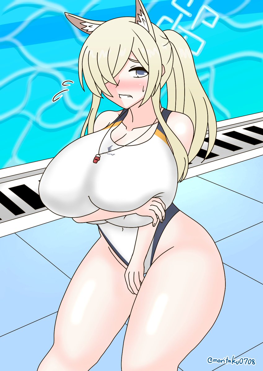 尾刃カンナ(ブルアカ) 「#無言でお気に入りの巨乳をあげる見た人もやる」|MORITAのイラスト