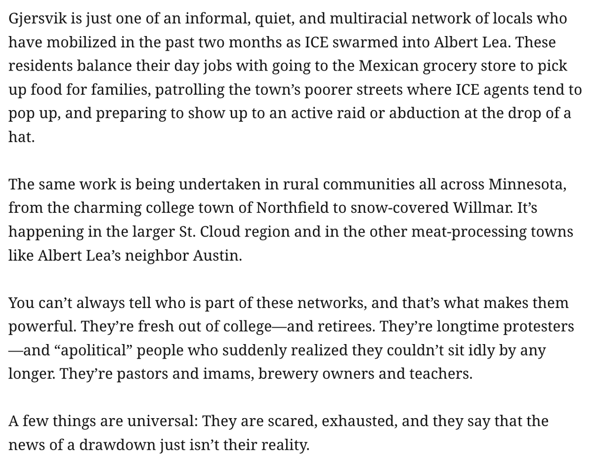 At the height of ICE operations in Minnesota, reporters descended on the Twin Cities. I wanted to know what was happening in the small farming &amp; meatpacking towns in the rest of the state. So we sent @emmarjanssen there &amp; she produced this stunning report.
prospect.org/2026/03/30/apr…