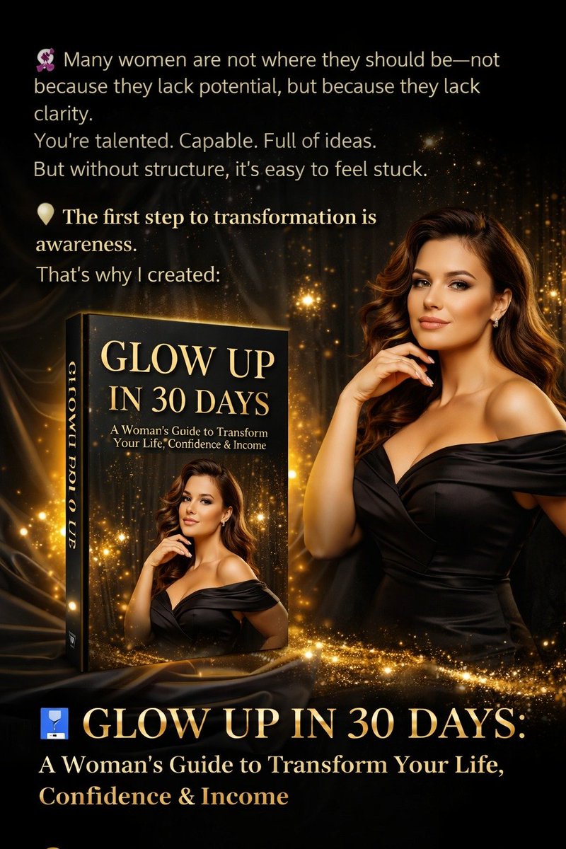 DigitalMarHub's tweet photo. 🚺 Many women feel stuck—not from lack of potential, but lack of clarity

💡Your transformation starts with the right guidance

📘 GLOW UP IN 30 DAYS
✨ Build confidence. Transform your life. Increase your income.

📥 Start now:
https://t.co/afWP6GNsFO

#GlowUp #WomenEmpowerment https://t.co/qEC0tEQekE