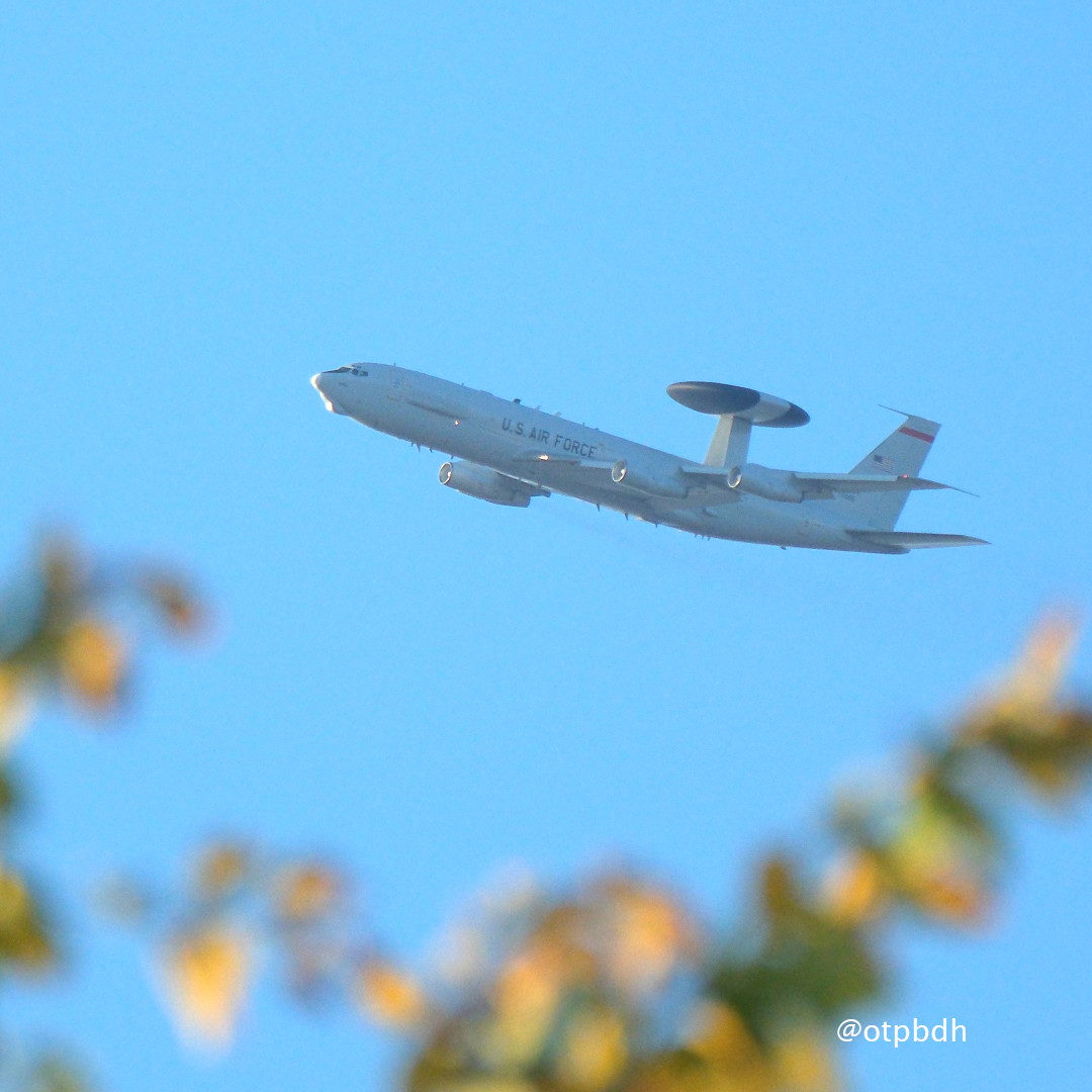 otpbdh's tweet photo. AWACS aircraft 81-0005 flew over Ottawa, Canada September 16, 2025.  This same aircraft was recently destroyed at the Prince Sultan Air Base in Saudi Arabia during a missile and drone attack. @karenmccrimmon

Aircraft track screenshot from @flightradar24. https://t.co/siMaJS7Obk