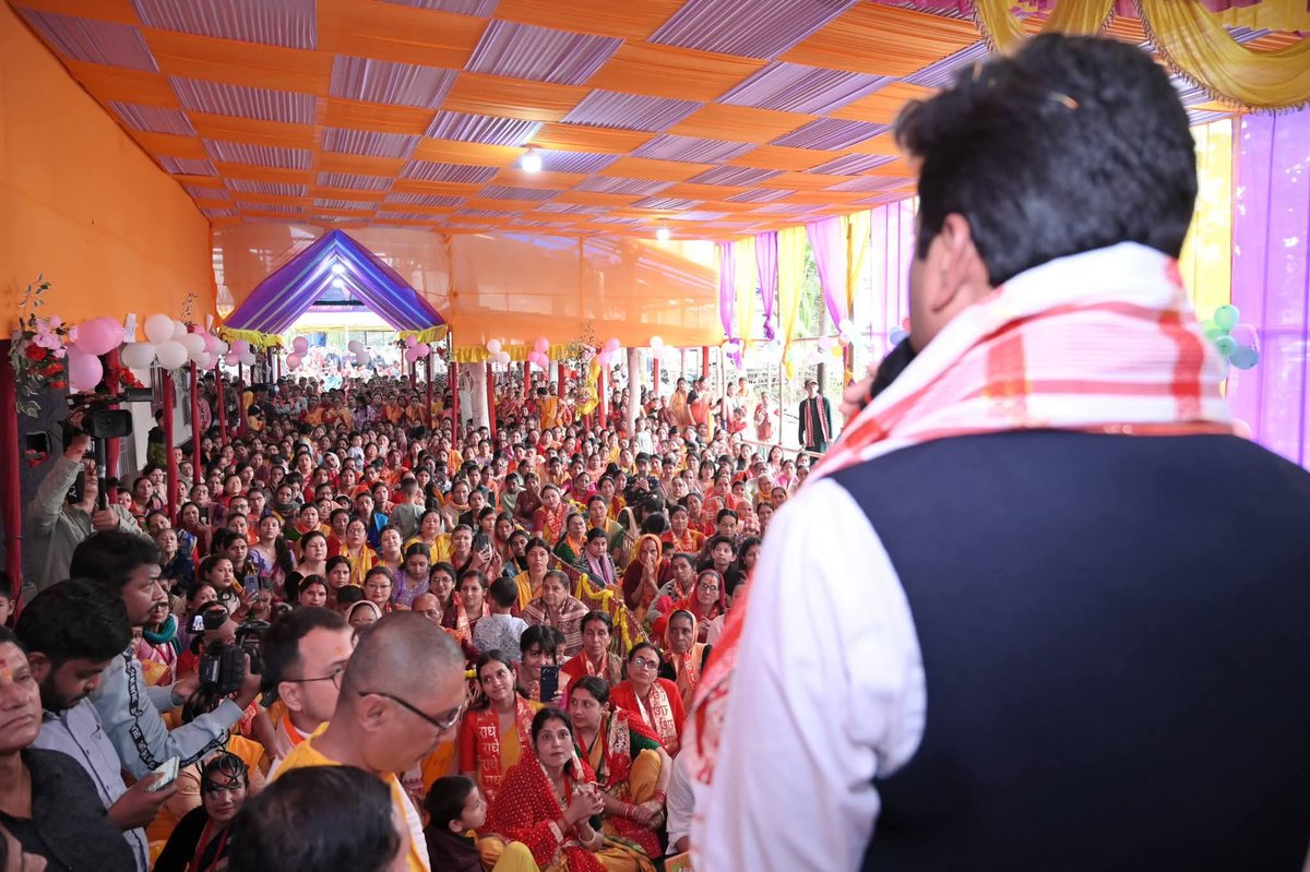 pallablochandas's tweet photo. Attended the sacred Shrimad Bhagwat Paath held at Golia in our Biswanath constituency, and offered prayers for the well-being and prosperity of all.
Deeply moved to spend such a spiritually enriching time filled with devotion and warmth among the people.
 Truly an uplifting and heartfelt experience. @blsanthosh