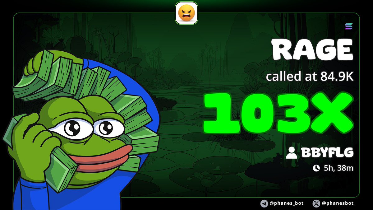103X up from my call on $RAGE 🕊️
You should be up big rn even from my public post 🖨️