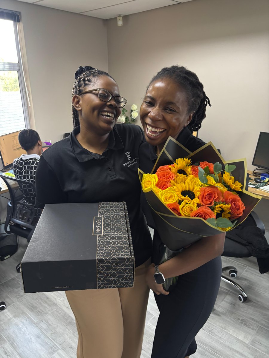 A bittersweet moment at #ProsperityEnterprises.

After two years as an Accounting Officer, Khongi Mavanyisi is leaving to pursue her studies full time toward becoming a CA(SA).📚

We’re losing a great asset, but we’re proud of her journey ahead. 🌱

#BeProsperous