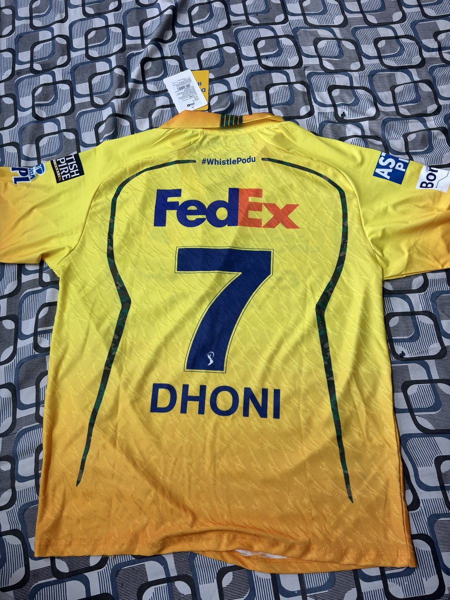 CskTrophyHunt26's tweet photo. It’s not just a jersey, it’s an emotion 💛
Game day vibes 🔥
#CSK #WhistlePodu #IPL2026 #Dhoni #Thala #YellowArmy #CSKFans #MatchDay #Cricket #MSDhoni #SuperKings #IPL #BleedYellow https://t.co/47wHLkNgwM