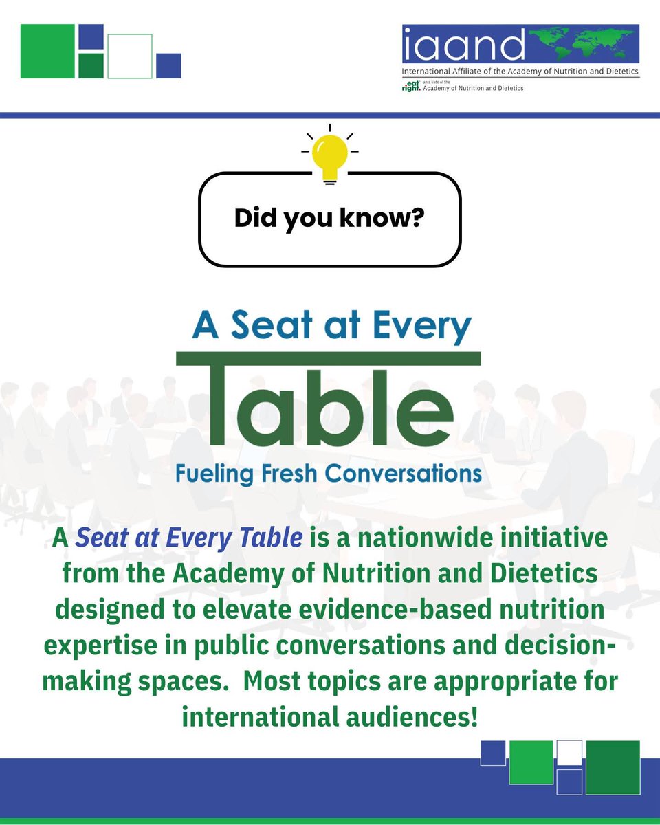 Int'l Affiliate Academy of Nutrition & Dietetics tweet media