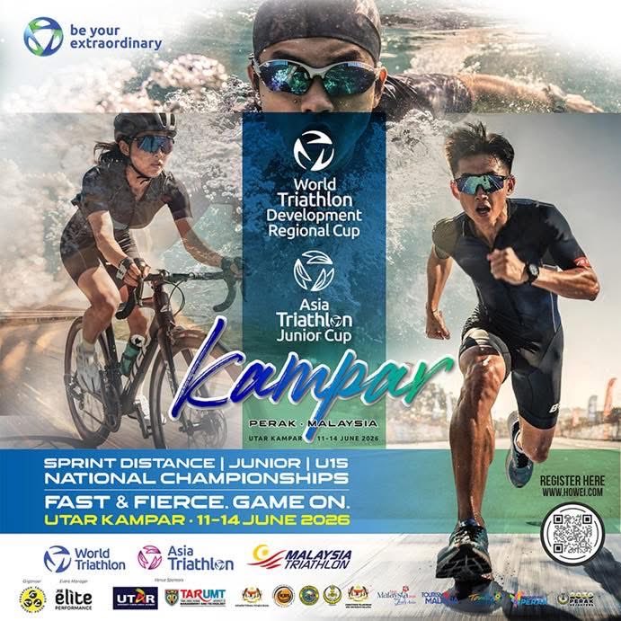 arestahir's tweet photo. Asia Triathlon Junior Cup 2026

11–14 Jun 2026 (Khamis–Ahad)
7.00 pagi
UTAR, Kampar, Perak

Pendaftaran tutup: 31 Mei 2026

Daftar Disini : https://t.co/PevLmztziG https://t.co/heFs5kIKdH