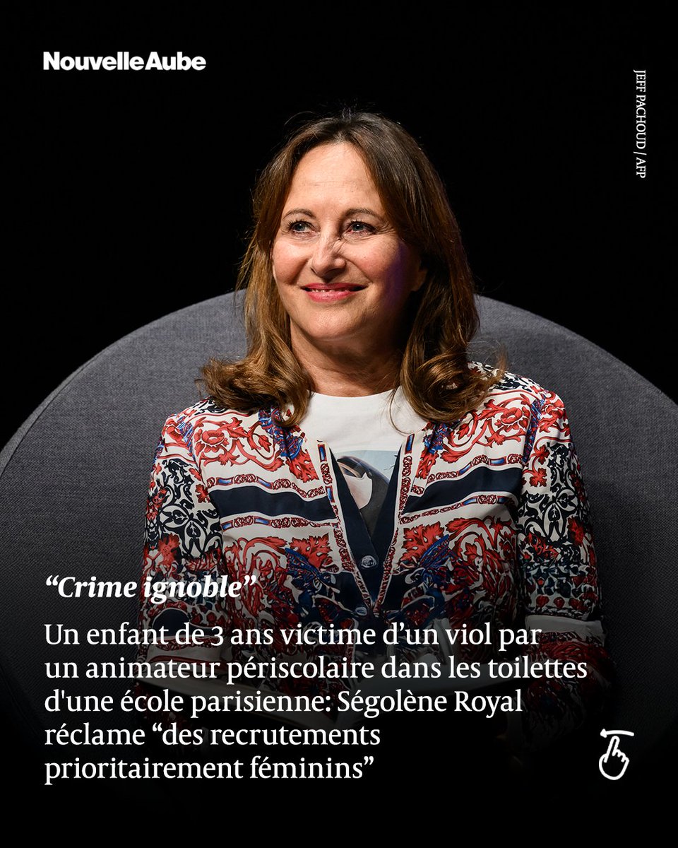 nouvelleaubefr's tweet image. Ségolène #Royal a dénoncé l’agression sexuelle d’un #enfant de 3 ans dans une #maternelle parisienne, réclamant la vidéosurveillance, le recrutement prioritaire de femmes et la détention provisoire systématique des auteurs.