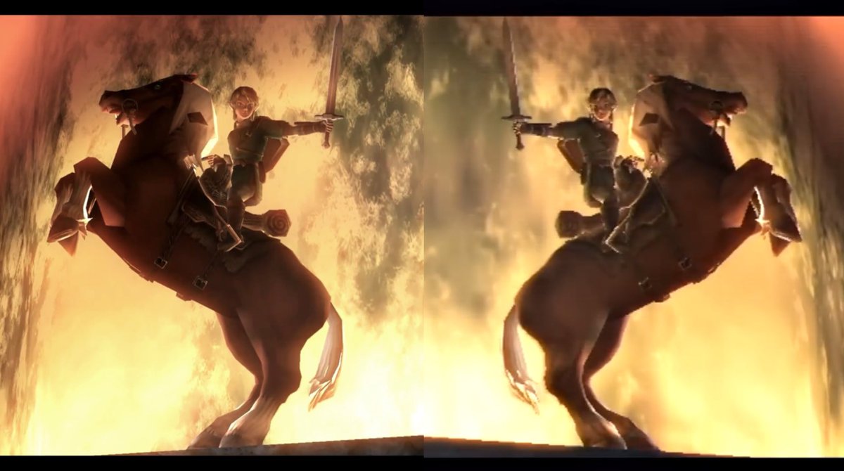 rubenthedoofus's tweet photo. @RobinPoedev Ah okay, I get it if that was your only exposure to the remaster. It looks like it’s being played on Cemu with one of those shader presets applied. It isn’t perfect but TPHD is pretty conservative with much it changes artistically. Not my preferred way to play but it’s harmless. https://t.co/p88C6JoD1k
