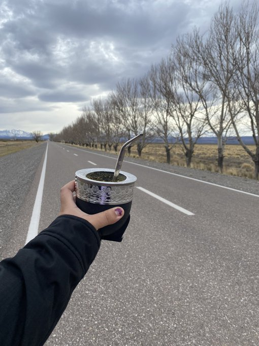 la ganas de viajar y tomar mate