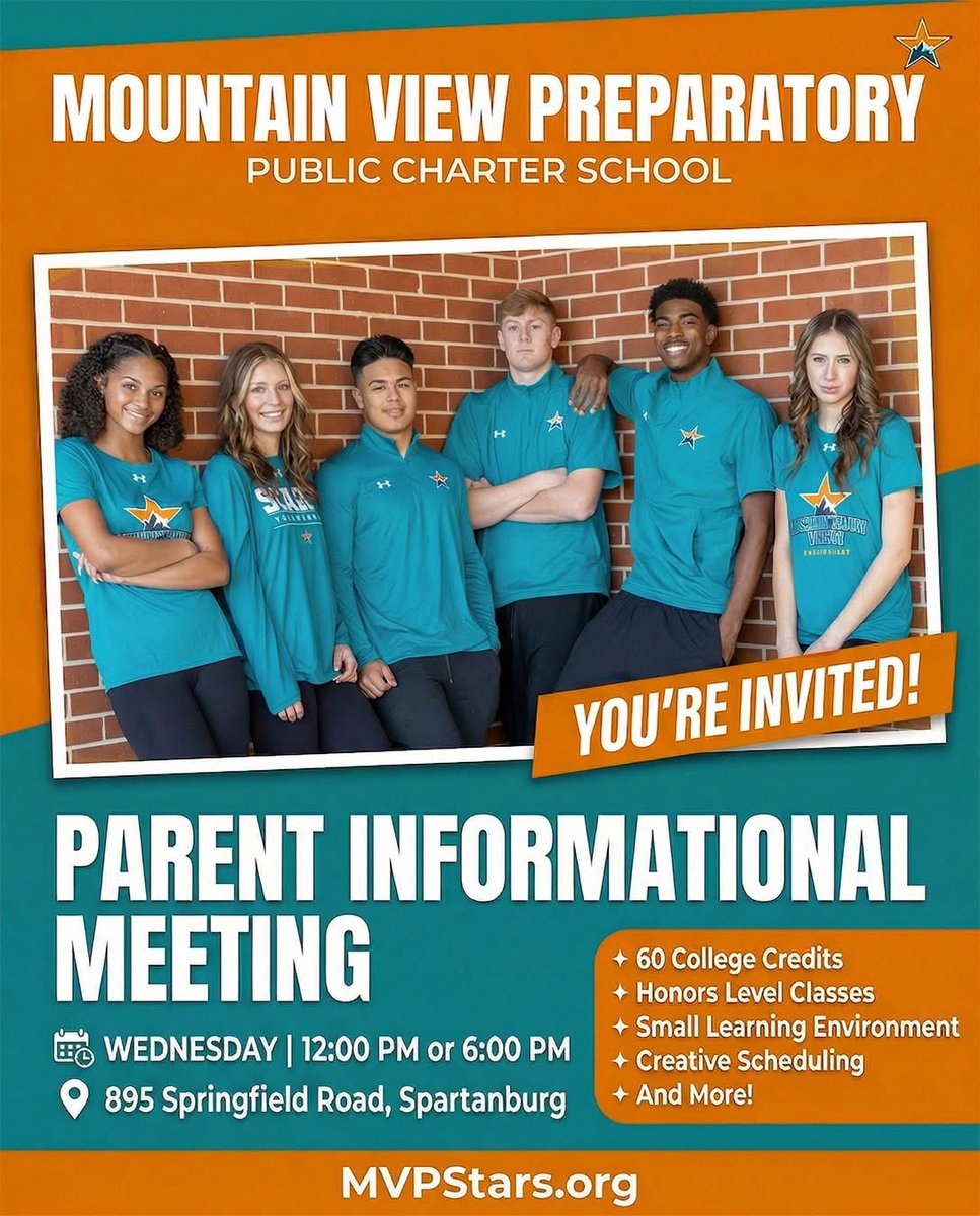 MountainVPStars's tweet photo. Start your college journey early at MVP! 🎓✨ Join us any Wednesday at Noon or 6:00 PM to learn how our students (grades 7-12) can earn up to 60 college credits through honors and dual enrollment. See you there!
https://t.co/YwJPRu9dKi💫 https://t.co/jGUnyvtXuK