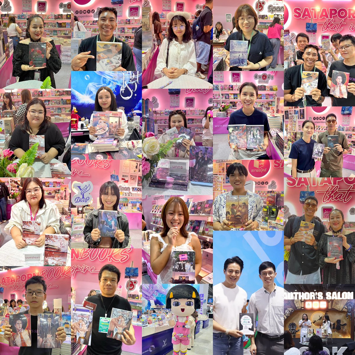 satapornbooks's tweet photo. ผ่านไปแล้ว 5 วันกับงาน #สัปดาห์หนังสือแห่งชาติครั้งที่54 #สัปดาห์หนังสือนานาชาติครั้งที่24 ขอบคุณนักเขียนทุกท่านที่แวะมาพูดคุยเมาท์มอย และแจกลายเซ็นกับนักอ่านกันที่บูท J41 และ C40 นะคะ 🥰💖🤟🏻
อีก 7 วันที่เหลือ ไปกันต่อออออ~

อย่าลืมแวะมาช้อปหนังสือกันได้ที่บูท #สถาพรบุ๊คส์ J41 และ C40 นะค้าา

#สถาพรบุ๊คส์J41_C40
