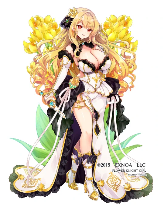 お知らせだいぶ遅くなりましたが、「FLOWER KNIGHT GIRL」様にて『キンラン』描かせていただいています! ギンランさんのお姉さんです。どうぞよろしくお願いいたします #花騎士 #フラワーナイトガール
