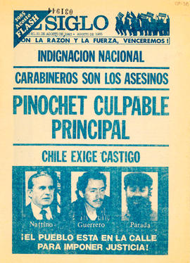 🩸 Hace 41 años, Chile amanecía con una de las noticias más estremecedoras de la dictadura militar. Los cuerpos degollados de Parada, Guerrero  y Nattino eran encontrados en las afueras de Santiago. Uno los crímenes más duros de la dictadura.