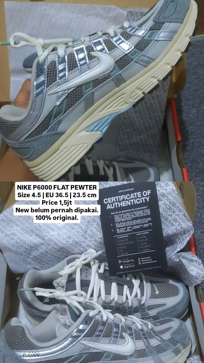 thisisbee99's tweet photo. @andnaap Hi ka masih butuh ngga ya? Ini aku ada nike p6000 flat pewter bisa nego yahh. Masih new dijual karena kekecilan https://t.co/jVZviNloTS