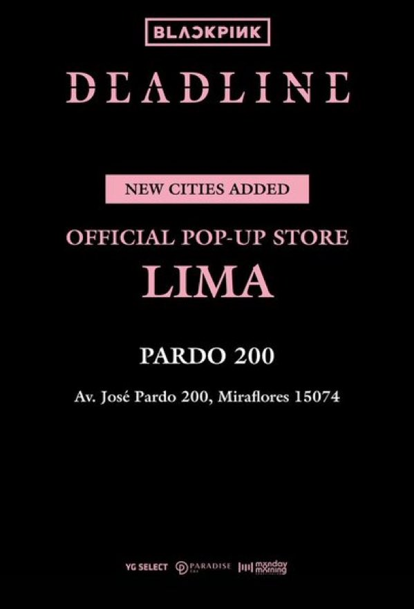 lesblinkot4's tweet photo. sería nuestro primer pop up en lima, perú? omg gracias BLACKPINK por:

sería el 30 de abril y el 3 de mayo en Miraflores https://t.co/UQbIy4at0z