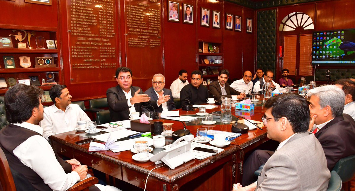 Syed Nasir Hussain Shah, Minister Local Government Sindh, chaired a high level meeting at the Commissioner Karachi Office on dangerous and unsafe buildings.
The meeting committee decided that protecting lives and property is the Sindh Government’s top priority <a href="/SyedNasirHShah/">Syed Nasir Hussain Shah</a>