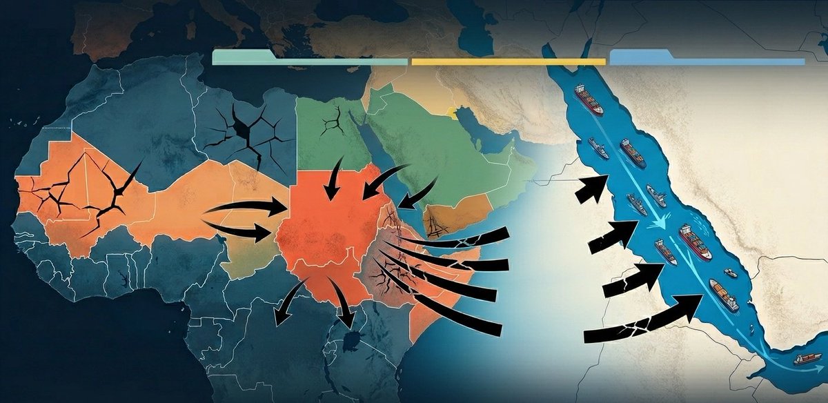 ESanosi29071's tweet photo. Sudan should be understood not as an isolated civil war, but as a strategic junction connecting Sahel instability, Horn of Africa fragility, and Red Sea maritime security..

Recent U.S. strategic language points in the same direction: engagement in Africa should prioritize conflict settlement, prevention of wider wars, and limiting conditions that enable long-term destabilization and foreign entrenchment..

In Sudan’s case, this is especially significant.
The core issue is geographic and strategic. Sudan sits at the intersection of inland conflict systems and maritime consequence. When state authority erodes in Sudan, the result is not merely domestic disorder; it creates corridors for arms transfers, militant mobility, proxy penetration, and illicit economic expansion..

These dynamics do not remain confined within Sudanese territory. They radiate outward toward the Horn and eastward to the Red Sea.
This is why Sudan matters to maritime security. The Red Sea cannot be secured sustainably through naval deployments alone while the adjacent land environment remains vulnerable to infiltration, trafficking, and foreign backed destabilization..

In that sense, Sudan is not adjacent to the Red Sea problem; it is part of its strategic foundation.
Stabilizing Sudan therefore serves three linked objectives: containing regional spillover, reducing foreign interference, and strengthening the security architecture of one of the world’s most critical trade corridors. Ignore Sudan, and inland instability will continue to regenerate maritime risk..

@DRJPPham
@marcorubio
@whitehouse

@SecRubio @smallwars @CSIS @aspeninstitute @Heritage @OCGOP @Ranaabtar @MFDuae

#MaritimeSecurity #Iran #RedSea #Hormuz #Geopolitics #MiddleEast #GlobalSecurity #OperationProsperityGuardian #EnergySecurity #WorldOrder
#Sudan #RedSea #HornOfAfrica #Sahel #MaritimeSecurity #USStrategy #Geopolitics #Africa #RegionalSecurity #GlobalTrade