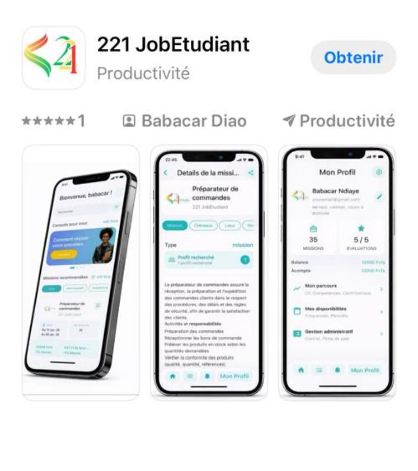 221 Jobetudiant Étudiant est une plateforme sénégalaise innovante, 100% digitale et spécialisée dans la mise à disposition de talents étudiants et diplômés pour des missions temporaires ainsi que pour des opportunités d’emploi en CDD et CDI.

Notre mission est de faciliter la 👇🏾