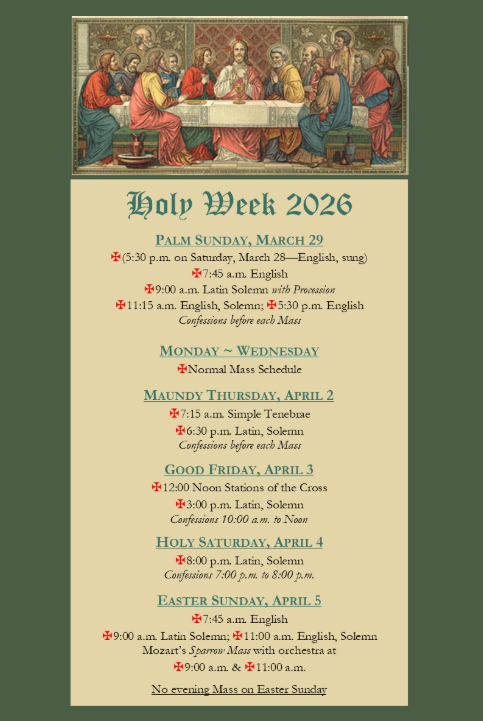 stpatricksnola's tweet photo. Please join us today for Stations of the Cross at 12pm and Solemn Tridentine Latin Liturgy at 3pm. Confessions for pilgrims of the Nine Churches Walk (and anyone else) will be available 10am-12pm https://t.co/fGHqhbaXx3