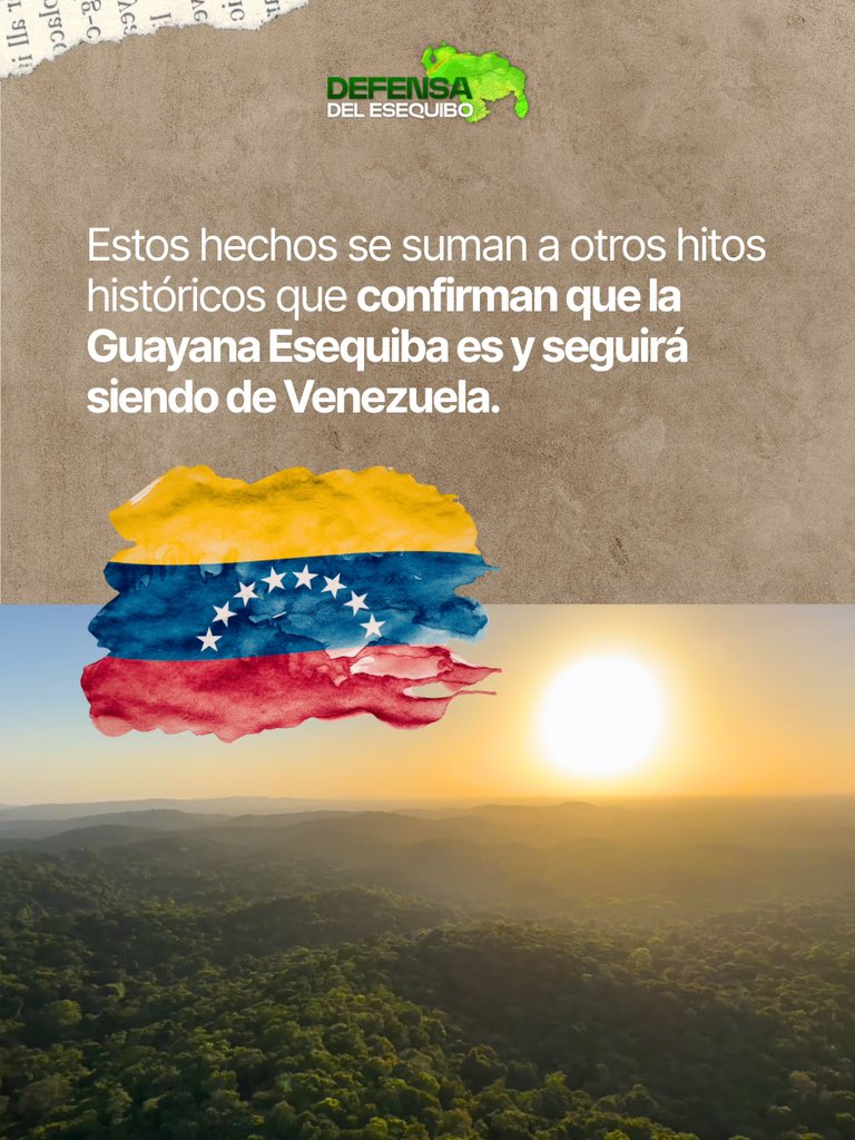EsequiboOficial's tweet photo. En el tratado, el gobierno español, reconoció la independencias y la soberanía plena de la República de Venezuela, compuesta territorialmente por las provincias de Apure, Caracas, Carabobo, Cumaná, Coro, Barcelona, Barinas, Maracaibo, Margarita, Mérida, Trujillo y Guayana, esta última provincia tenía como límite oriental el Rio Esequibo.