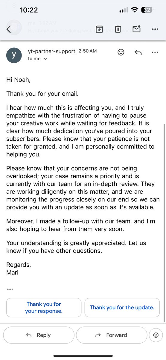 McKnightsterYT's tweet photo. We are now going on Day 9 with my channel being demonetized! 

I have currently loss around 2,000$ in revenue so far during the whole ordeal, at least support is not telling me now “don’t reply to this email”

Also YouTube studio is acting up not showing subscribers or anything https://t.co/HCss4Gpy4c