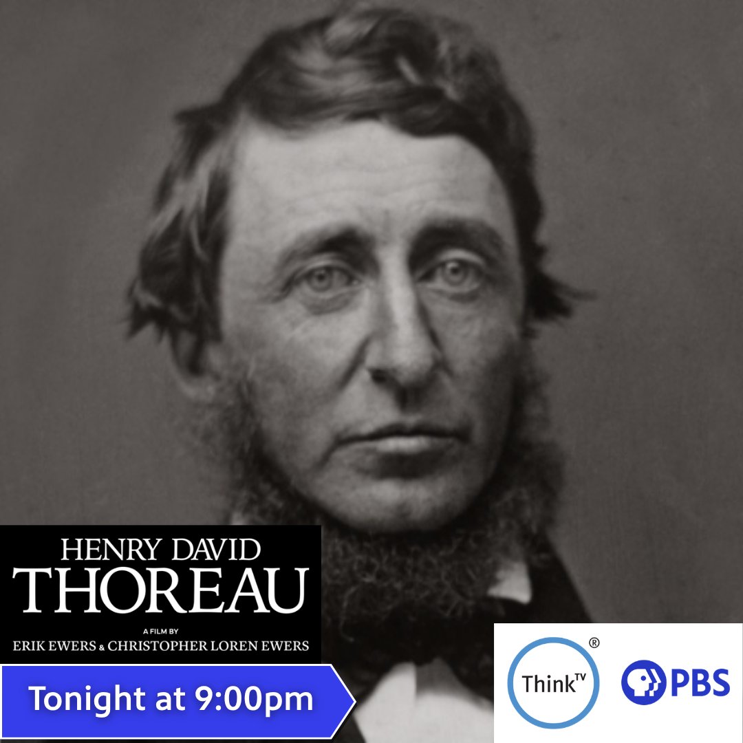 ThinkTV's tweet image. Watch the two-part premiere of Ken Burns' Henry David Thoreau tonight starting at 9pm on ThinkTV16, the station livestream, or the PBS App - learn more: thinktv.org/henry-david-th… #pbs #localpbs #kenburns #henrydavidthoreau