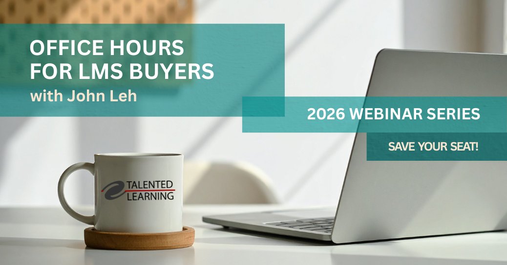 JohnLeh's tweet image. Our "Office Hours for #LMS Buyers" series continues  April 8th with "How to Build a Qualified Shortlist."

No cost. No strings. Only my best advice as a longtime consultant. RSVP for all replays + resources➡️
talentedlearning.com/office-hours-f…

#onlinelearning #elearning #customereducation