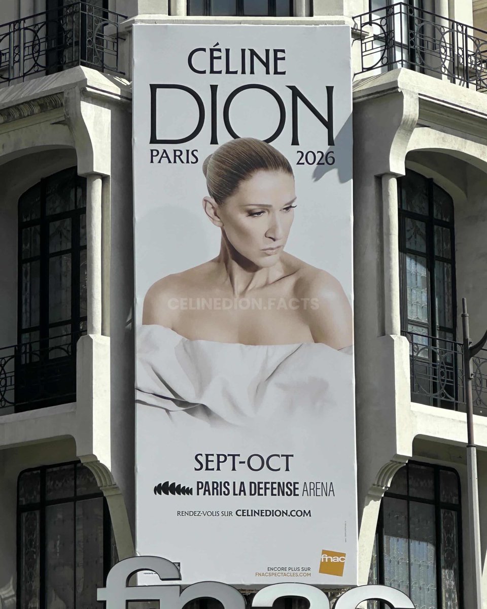 celinedionfact's tweet image. A poster is up outside FNAC on Avenue des Ternes in Paris 📍 Waiting for Celine’s words tonight!
#celinedion #comeback