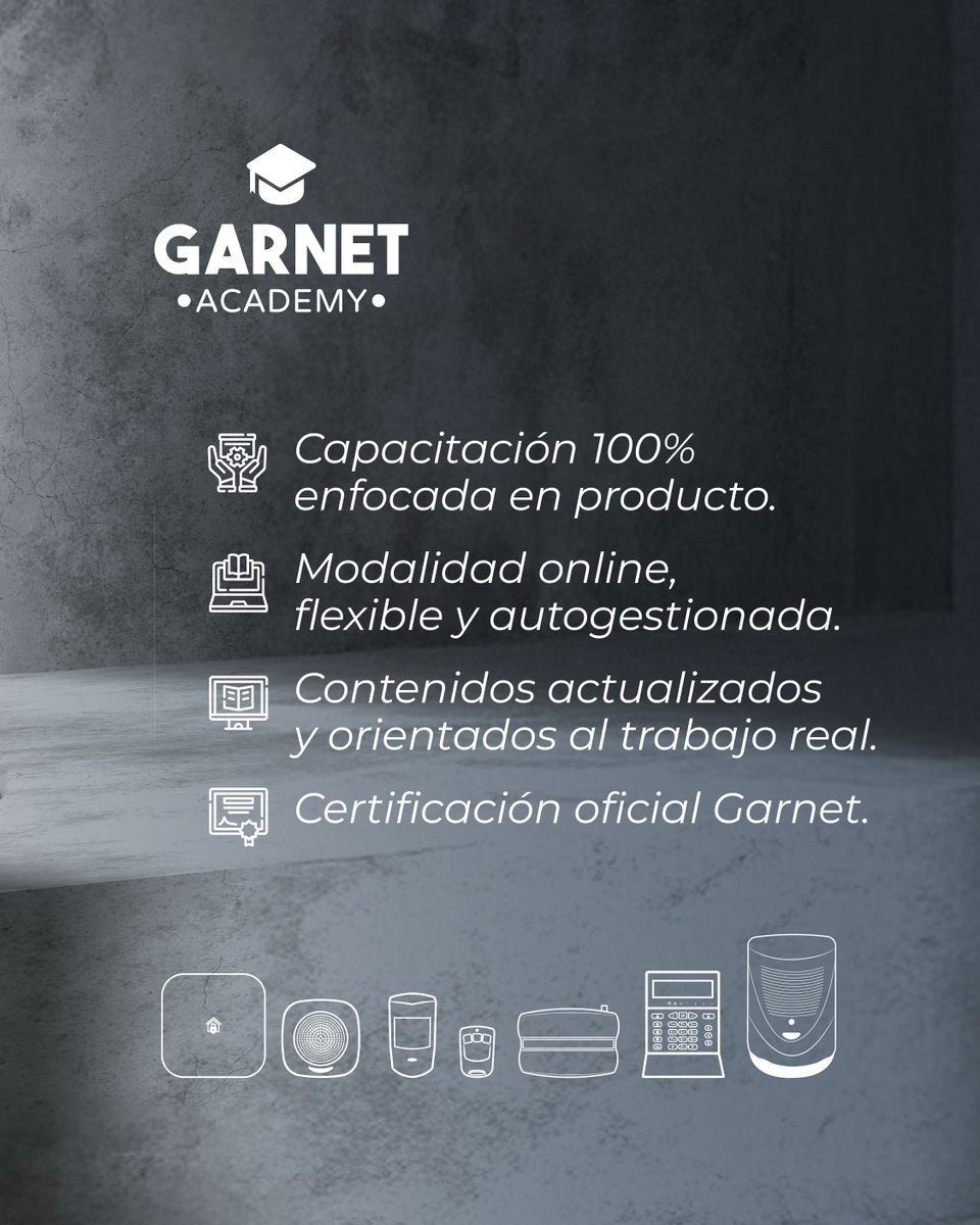 📈🔒 En Garnet Academy lanzamos la Certificación Titanium, una formación técnica avanzada diseñada específicamente para optimizar la gestión de centrales de monitoreo.

🎁 Beneficio exclusivo para Clientes Garnet 

🔗 garnetacademy.com