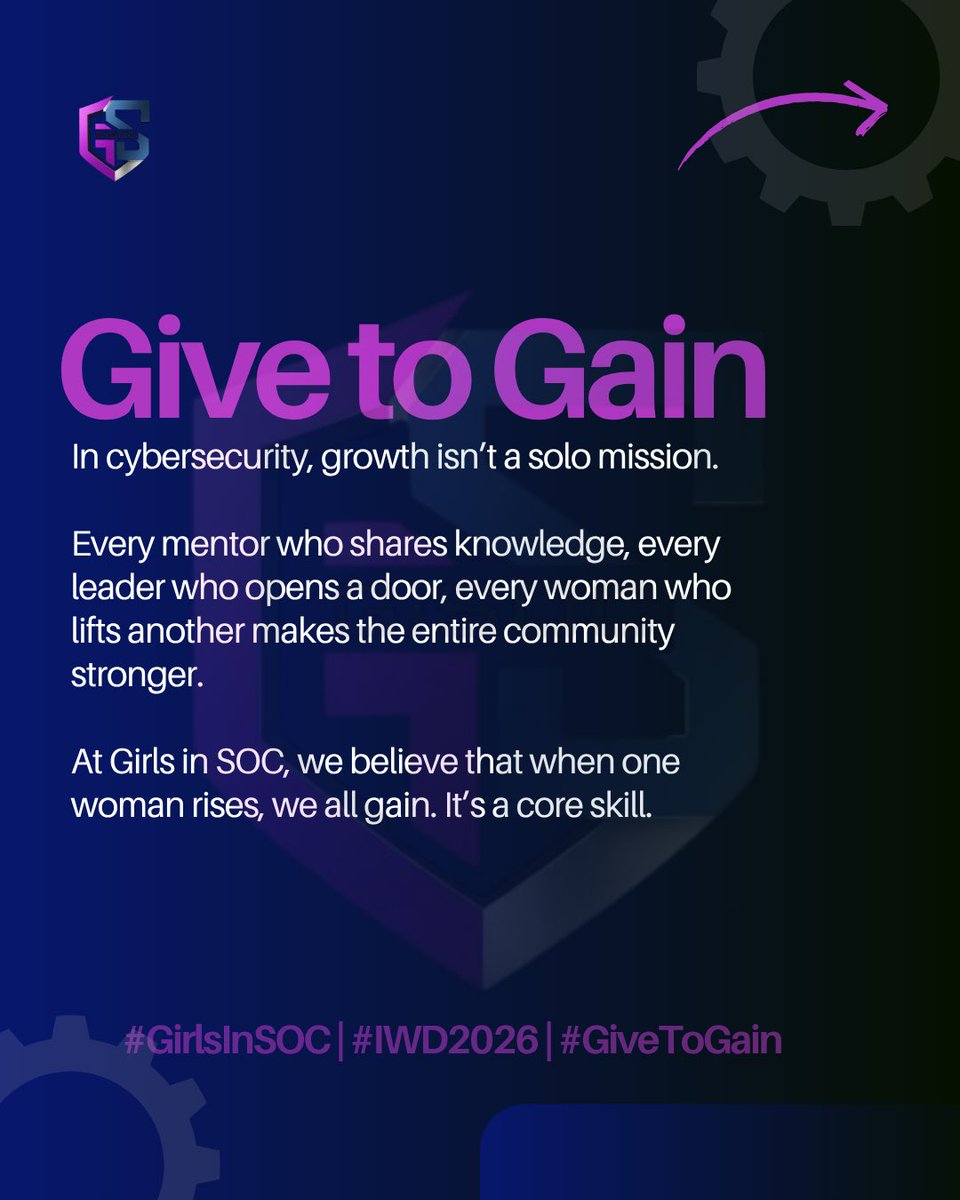 Girls in Security Operations Community (GiSOC) tweet media