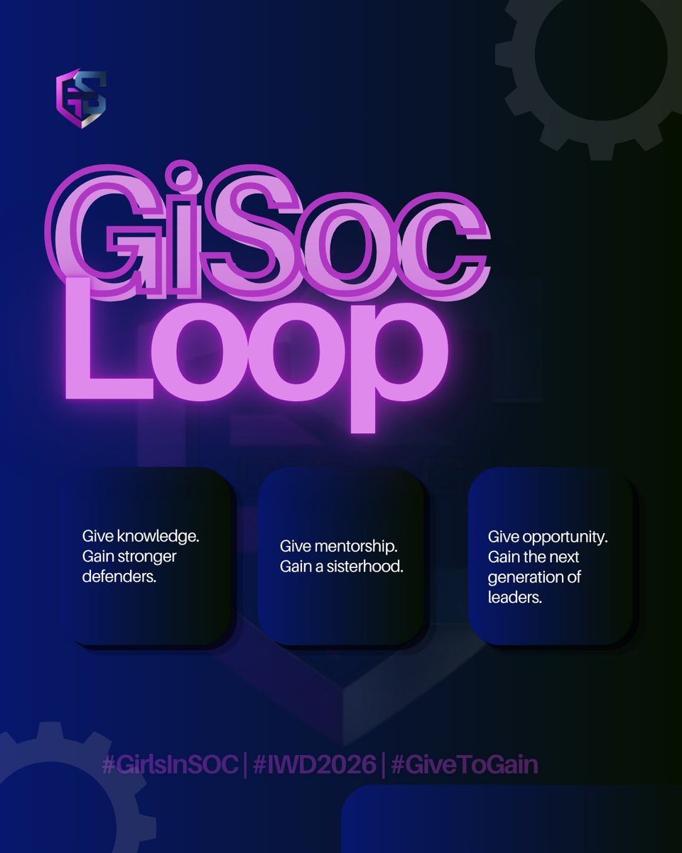 Girls in Security Operations Community (GiSOC) tweet media