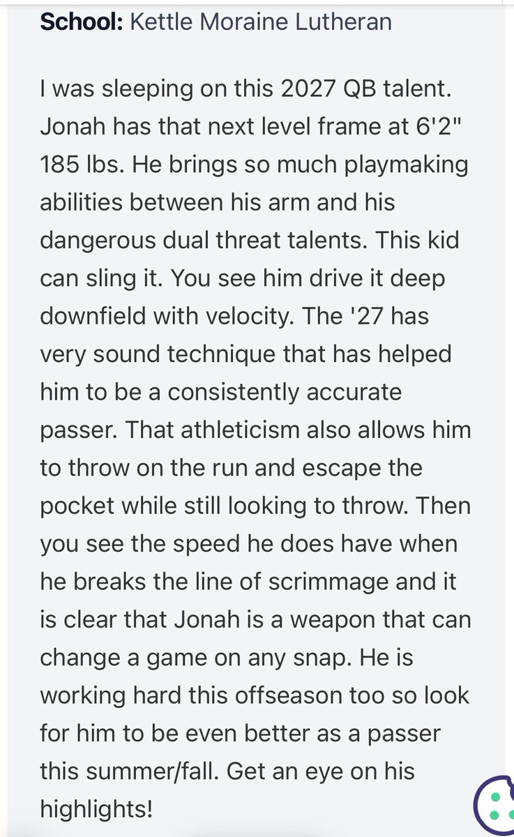 Jonah Kruse 2027 tweet media