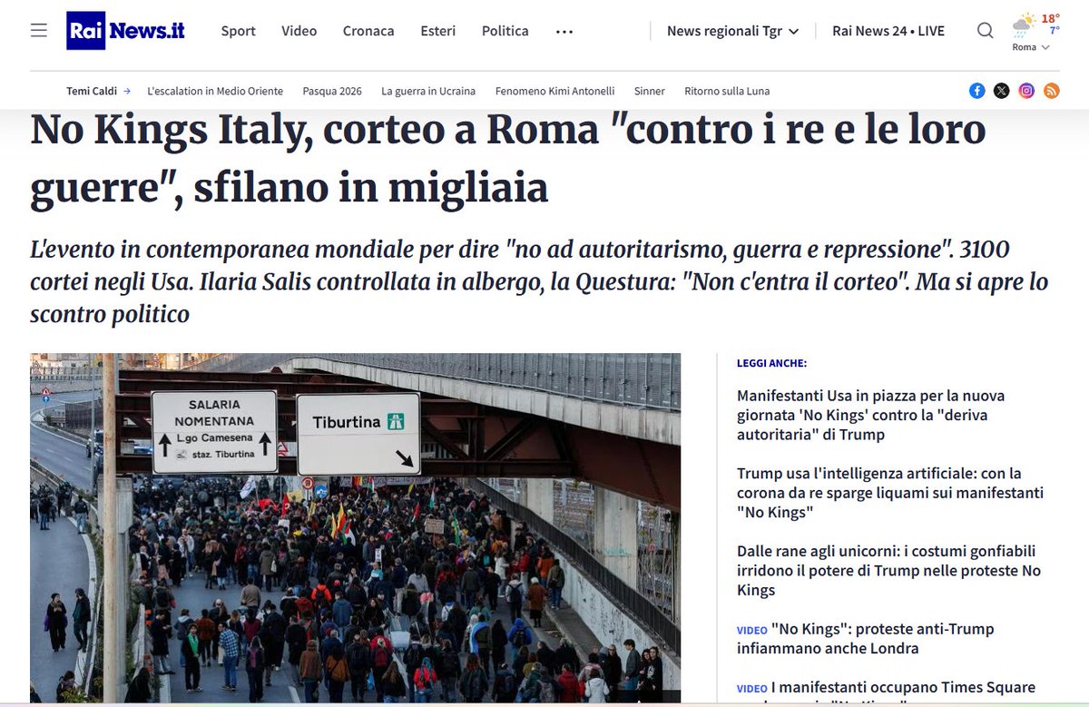 kudablog's tweet photo. Come si crea la paura?
Ecco come alcuni giornali preparavano l'attesa per la manifestazione #nokings a Roma del fine settimana scorso. E come è stata.
Narrazione vs realtà https://t.co/VRDCeAwOXu