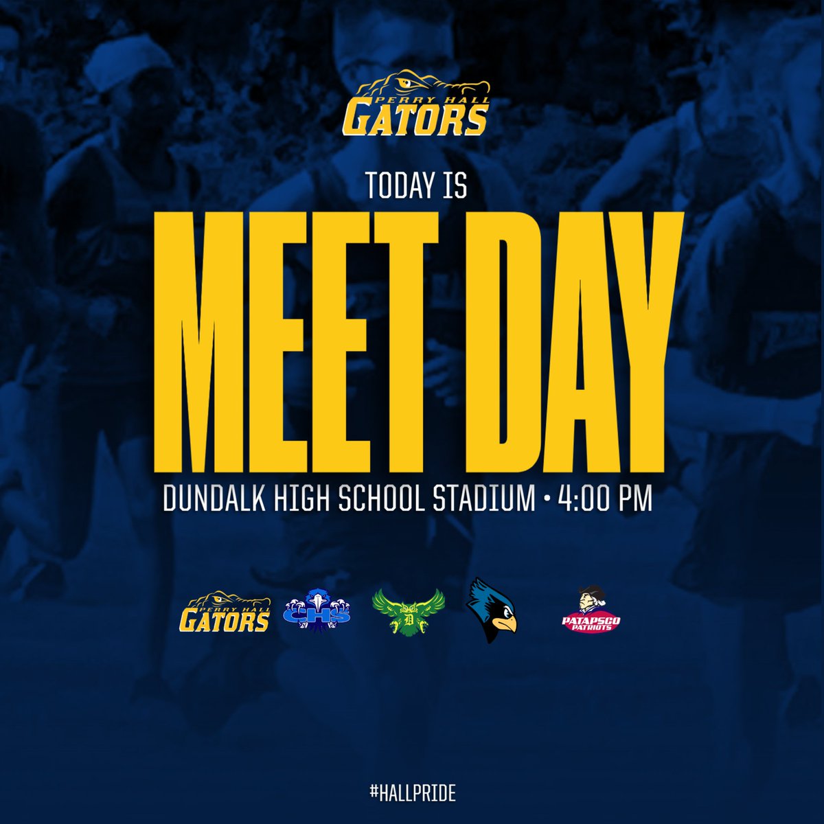 perryhallath's tweet image. Follow the boys' and girls' track and field teams on the road today at Dundalk!  First events start at 4:00 PM!  Tickets: gofan.co/event/6373979?…
#hallpride
