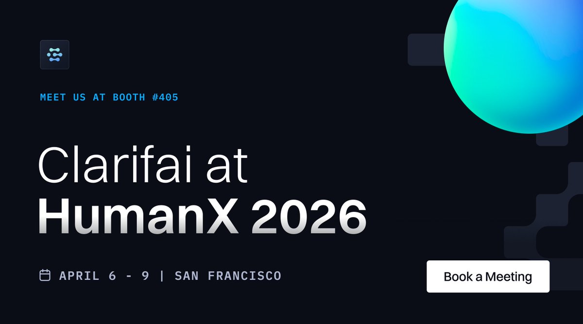 clarifai's tweet photo. One week until HumanX 2026. 🚀

Clarifai is bringing production-ready AI infrastructure to San Francisco April 6-9.

We're now leading on both Kimi K2.5 (500+ TPS) and Qwen3.5-397B (290 TPS), benchmarked by Artificial Analysis.

Deploy any AI model, on any compute, at any scale. Our platform handles the complexity - from compute optimization to production inference.

See Clarifai Reasoning Engine live at booth #405. Schedule time with the team here.
