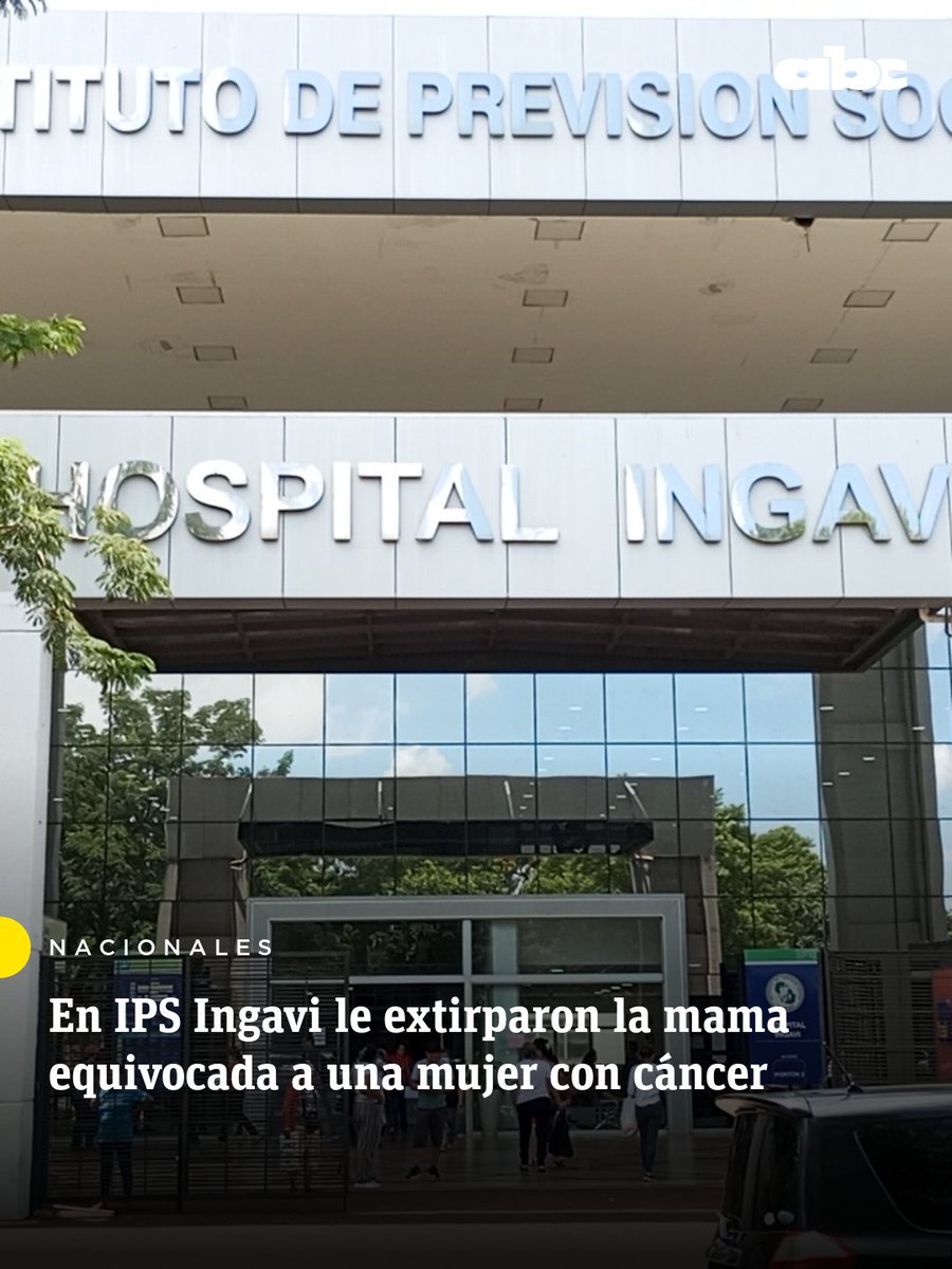 Una grave denuncia sacude nuevamente al Instituto de Previsión Social (IPS), esta vez por un erróneo procedimiento de mastectomía.

🔶La cirugía era para extirparle una de las mamas a una mujer con cáncer, pero en el quirófano se equivocaron y le retiraron la mama que estaba