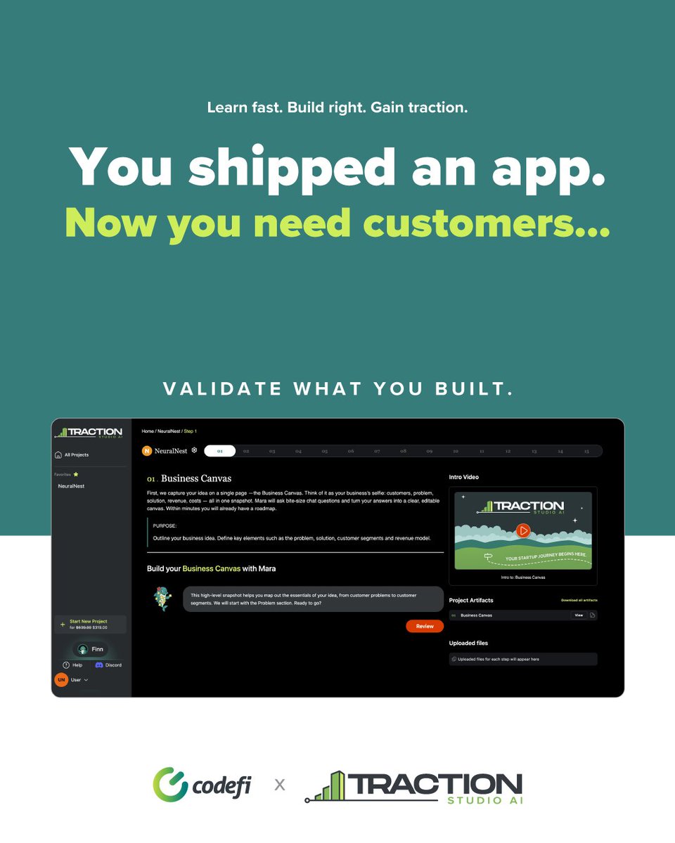 CodefiWorks's tweet photo. You built a working app. You have zero users.

Vibe coding made the build easy. That's not the part that's hard.

Validation is. And it's the part that determines whether your weekend sprint was worth anything.

Start at https://t.co/k5LRUcUmVp https://t.co/5IOp0UYDSi