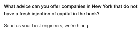 rosner_ari's tweet photo. Really appreciate the coverage from @AlleyWatch, this is definitely my favorite quote I've given this week https://t.co/2P6sTIfc7i