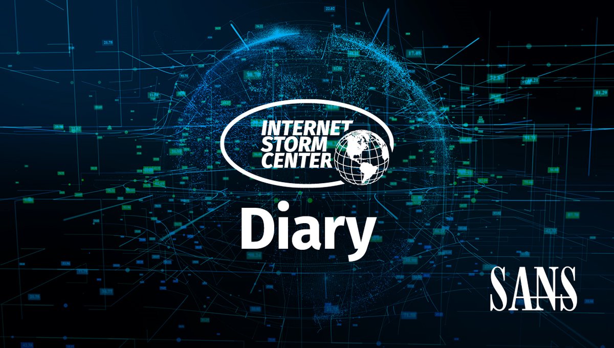 SANS.edu Internet Storm Center tweet media